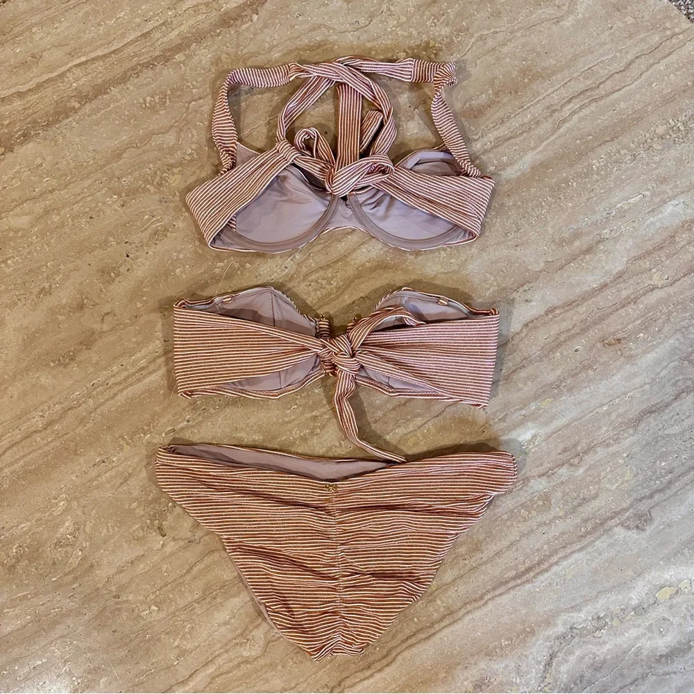 PQ Swim Blush Striped Bikini Set